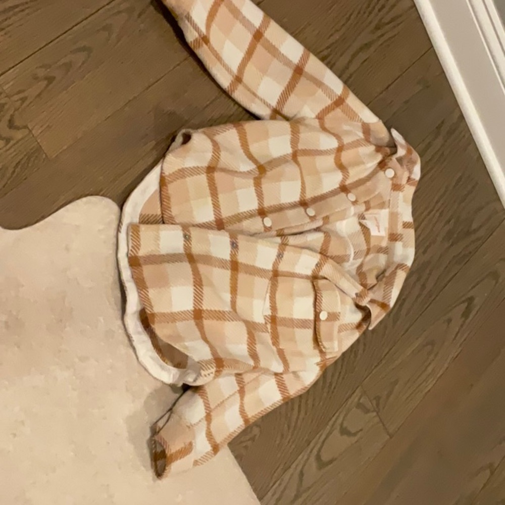 Cat & Jack Plaid Blazer - Cream and Brown